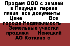 Продам ООО с землей в Пицунде, первая линия, все документы › Цена ­ 9 000 000 - Все города Недвижимость » Земельные участки продажа   . Ненецкий АО,Коткино с.